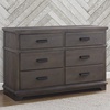 image:imageDelta Children Simmons Kids Asher 6 Drawer Dresser with Changing Top Fully Assembled Rustic Greenguard Gold Certified Rustic GreyRustic Grey
