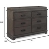 image:imageDelta Children Simmons Kids Asher 6 Drawer Dresser with Changing Top Fully Assembled Rustic Greenguard Gold Certified Rustic GreyRustic Grey