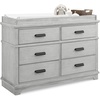 image:imageDelta Children Simmons Kids Asher 6 Drawer Dresser with Changing Top Fully Assembled Rustic Greenguard Gold Certified Rustic GreyRustic Mist