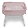 image:imageGAP babyGap Whisper Bedside Bassinet Sleeper with Breathable Mesh and Adjustable Heights  Lightweight Portable Crib  Made with Sustainable Materials Pink StripesPink Stripes