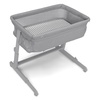 image:imageGAP babyGap Whisper Bedside Bassinet Sleeper with Breathable Mesh and Adjustable Heights  Lightweight Portable Crib  Made with Sustainable Materials Pink StripesGrey