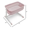 image:imageGAP babyGap Whisper Bedside Bassinet Sleeper with Breathable Mesh and Adjustable Heights  Lightweight Portable Crib  Made with Sustainable Materials Pink StripesPink Stripes