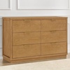 image:imageDelta Children Forever 6 Drawer Dresser Fully Assembled  Naturals Collection Teak BrownAcorn