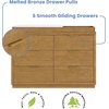 image:imageDelta Children Forever 6 Drawer Dresser Fully Assembled  Naturals Collection Teak BrownAcorn
