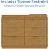 image:imageDelta Children Forever 6 Drawer Dresser Fully Assembled  Naturals Collection Teak BrownAcorn