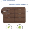 image:imageDelta Children Forever 6 Drawer Dresser Fully Assembled  Naturals Collection Teak BrownTeak Brown