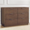 image:imageDelta Children Forever 6 Drawer Dresser Fully Assembled  Naturals Collection Teak BrownTeak Brown