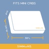 image:imageSimmons Kids Quiet Nights Breathable 4inch Mini Crib Mattress with RemovableMachine Washable Cover  GREENGUARD Gold  Waterproof  Sustainably Sourced Core Fiber Core BlueBlue Mini Crib Mattress