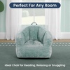 image:imageDelta Children  Serta Kids Plush Barrel Toddler Chair Soft Foam Chair Bean Bag Chair Alternative for Boys and Girls Cozy Seat for Reading Watching Cartoons Playroom Nursery Bedroom SageSage