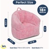 image:imageDelta Children  Serta Kids Plush Barrel Toddler Chair Soft Foam Chair Bean Bag Chair Alternative for Boys and Girls Cozy Seat for Reading Watching Cartoons Playroom Nursery Bedroom SagePink