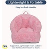 image:imageDelta Children  Serta Kids Plush Barrel Toddler Chair Soft Foam Chair Bean Bag Chair Alternative for Boys and Girls Cozy Seat for Reading Watching Cartoons Playroom Nursery Bedroom SagePink
