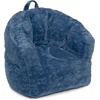 image:imageDelta Children  Serta Kids Plush Barrel Toddler Chair Soft Foam Chair Bean Bag Chair Alternative for Boys and Girls Cozy Seat for Reading Watching Cartoons Playroom Nursery Bedroom SageDenim Blue