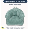 image:imageDelta Children  Serta Kids Plush Barrel Toddler Chair Soft Foam Chair Bean Bag Chair Alternative for Boys and Girls Cozy Seat for Reading Watching Cartoons Playroom Nursery Bedroom SageSage
