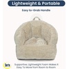 image:imageDelta Children  Serta Kids Plush Barrel Toddler Chair Soft Foam Chair Bean Bag Chair Alternative for Boys and Girls Cozy Seat for Reading Watching Cartoons Playroom Nursery Bedroom SageCream