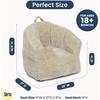 image:imageDelta Children  Serta Kids Plush Barrel Toddler Chair Soft Foam Chair Bean Bag Chair Alternative for Boys and Girls Cozy Seat for Reading Watching Cartoons Playroom Nursery Bedroom SageCream