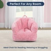 image:imageDelta Children  Serta Kids Plush Barrel Toddler Chair Soft Foam Chair Bean Bag Chair Alternative for Boys and Girls Cozy Seat for Reading Watching Cartoons Playroom Nursery Bedroom SagePink
