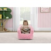 image:imageDelta Children  Serta Kids Plush Barrel Toddler Chair Soft Foam Chair Bean Bag Chair Alternative for Boys and Girls Cozy Seat for Reading Watching Cartoons Playroom Nursery Bedroom SagePink