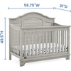 image:imageDelta Children Simmons Kids Asher 6in1 Convertible Crib with Toddler Rail Rustic GreyRustic Mist