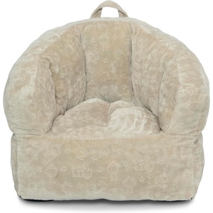 image:imageDelta Children  Serta Kids Plush Barrel Toddler Chair Soft Foam Chair Bean Bag Chair Alternative for Boys and Girls Cozy Seat for Reading Watching Cartoons Playroom Nursery Bedroom SageCream